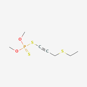 Phosphorodithioic acid, S-(3-(ethylthio)-1-propynyl) O,O-dimethyl ester