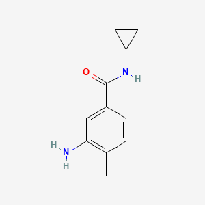 molecular formula C11H14N2O B1280701 3-氨基-N-环丙基-4-甲基苯甲酰胺 CAS No. 623155-19-1