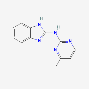 molecular formula C12H11N5 B12807024 n-(4-Methylpyrimidin-2-yl)-1h-benzimidazol-2-amine CAS No. 6967-55-1