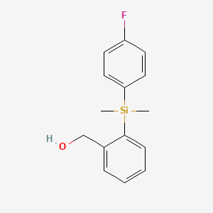 molecular formula C15H17FOSi B1280704 {2-[(4-氟苯基)二甲基硅基]苯基}甲醇 CAS No. 853955-70-1