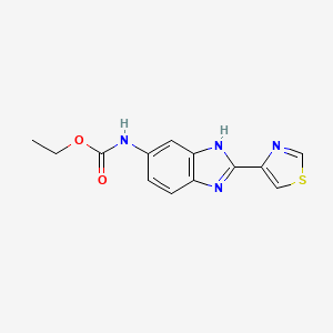 Carbamic acid, (2-(4-thiazolyl)-1H-benzimidazol-5-yl)-, ethyl ester