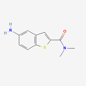 molecular formula C11H12N2OS B1280707 5-氨基-N,N-二甲基-1-苯并噻吩-2-甲酰胺 CAS No. 832103-01-2