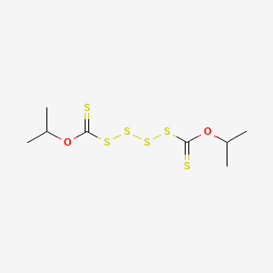 molecular formula C8H14O2S6 B12807078 O~1~,O~4~-Dipropan-2-yl tetrasulfane-1,4-dicarbothioate CAS No. 69303-50-0