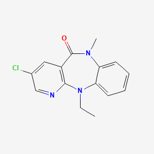 3-Chloro-N11-ethyl-N6-methyl-6,11-dihydro-5H-pyrido(2,3-b)(1,5)benzodiazepin-5-one