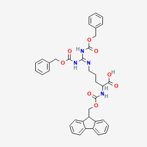 molecular formula C37H36N4O8 B12807117 (R)-2-((((9H-Fluoren-9-yl)methoxy)carbonyl)amino)-5-((3,7-dioxo-1,9-diphenyl-2,8-dioxa-4,6-diazanonan-5-ylidene)amino)pentanoic acid 