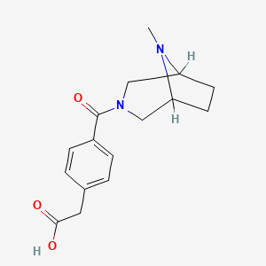 molecular formula C16H20N2O3 B12807129 3-((alpha-Carboxy)-p-toluoyl)-8-methyl-3,8-diazabicyclo(3.2.1)octane CAS No. 63978-14-3