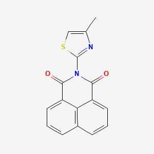 molecular formula C16H10N2O2S B12807133 2-(4-Methyl-1,3-thiazol-2-yl)-1H-benzo(de)isoquinoline-1,3(2H)-dione CAS No. 19691-92-0