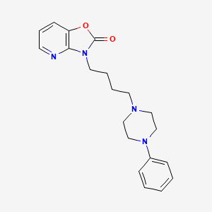 molecular formula C20H24N4O2 B12807157 Oxazolo(4,5-b)pyridin-2(3H)-one, 3-(4-(4-phenyl-1-piperazinyl)butyl)- CAS No. 146529-61-5