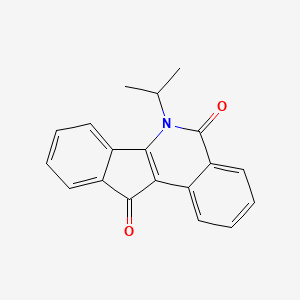 molecular formula C19H15NO2 B12807166 6-Isopropyl-5H-indeno(1,2-c)isoquinoline-5,11(6H)-dione CAS No. 81721-75-7