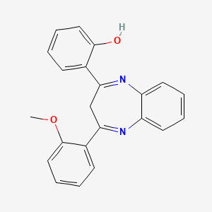 Phenol, 2-[4-(2-methoxyphenyl)-3H-1,5-benzodiazepin-2-yl]-