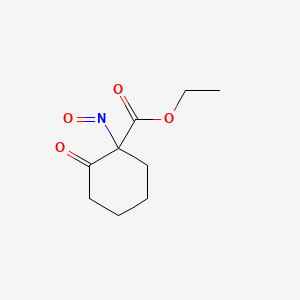 molecular formula C9H13NO4 B12807186 Ethyl 1-nitroso-2-oxocyclohexanecarboxylate CAS No. 38104-99-3