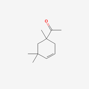 molecular formula C11H18O B12807240 Ethanone, 1-(1,5,5-trimethyl-3-cyclohexen-1-yl)- CAS No. 68938-56-7