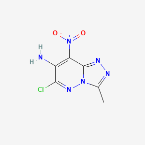 6-Chloro-3-methyl-8-nitro-(1,2,4)triazolo(4,3-b)pyridazin-7-ylamine