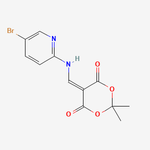molecular formula C12H11BrN2O4 B1280726 5-(((5-Bromopyridin-2-yl)amino)methylene)-2,2-dimethyl-1,3-dioxane-4,6-dione CAS No. 25165-70-2