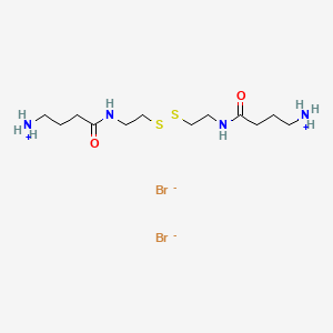 molecular formula C12H28Br2N4O2S2 B12807269 N,N'-(Dithiodiethylene)bis(4-aminobutyramide) dihydrobromide CAS No. 104071-88-7