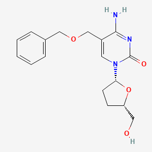 molecular formula C17H21N3O4 B12807286 5-Benzyloxymethyl-2',3'-dideoxycytidine CAS No. 133697-53-7