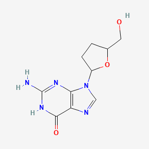 molecular formula C10H13N5O3 B12807290 2',3'-Didioxyguanosine 