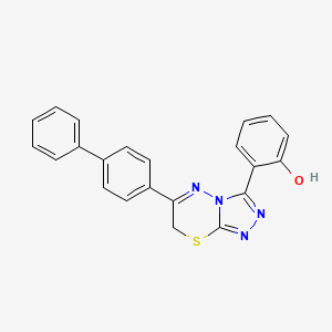 2-(6-Biphenyl-4-yl-7H-(1,2,4)triazolo(3,4-b)(1,3,4)thiadiazin-3-yl)-phenol