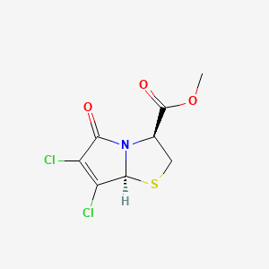 (3S-trans)-6,7-Dichloro-2,3,5,7a-tetrahydro-5-oxopyrrolo(2,1-b)thiazole-3-carboxylic acid, methyl ester