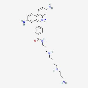 molecular formula C31H42N7O+ B12807360 Phenanthridinium, 3,8-diamino-6-(4-(((3-((4-((3-aminopropyl)amino)butyl)amino)propyl)amino)carbonyl)phenyl)-5-methyl- CAS No. 86388-76-3