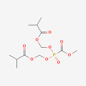 molecular formula C12H21O9P B12807448 Bis(isopropylyloxymethyl) methyl foscarnet CAS No. 157977-94-1