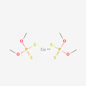 molecular formula C4H12CuO4P2S4 B12807460 Bis(dimethyl dithiophosphato)copper CAS No. 22281-50-1