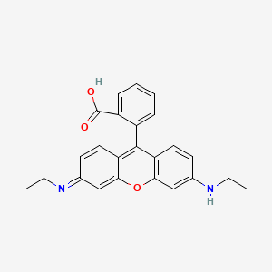 molecular formula C24H22N2O3 B12807461 N,N'-Diethylrhodamine- CAS No. 25794-80-3