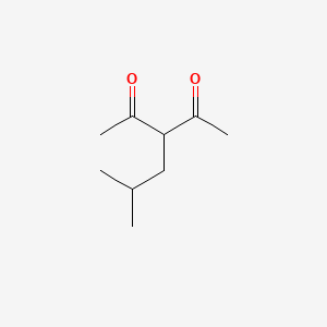 molecular formula C9H16O2 B12807476 3-(2-Methylpropyl)pentane-2,4-dione CAS No. 1540-37-0