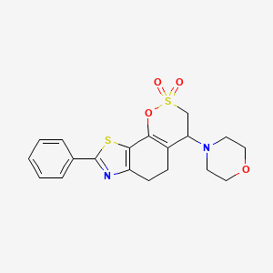 4-(4-Morpholinyl)-8-phenyl-3,4,5,6-tetrahydro(1,2)oxathiino(5,6-g)(1,3)benzothiazole 2,2-dioxide