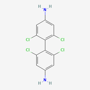 molecular formula C12H8Cl4N2 B12807530 2,6,2',6'-Tetrachloro-benzidine 