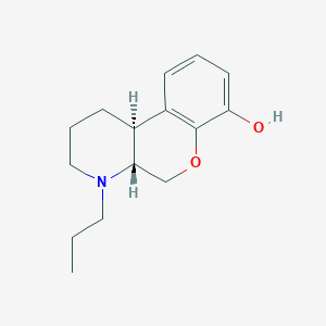 molecular formula C15H21NO2 B12807607 2H-(1)Benzopyrano(3,4-b)pyridin-7-ol, 1,3,4,4a,5,10b-hexahydro-4-propyl-, trans- CAS No. 100745-36-6