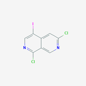 molecular formula C8H3Cl2IN2 B12807620 1,6-Dichloro-4-iodo-2,7-naphthyridine 