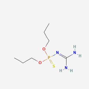 molecular formula C7H18N3O2PS B12807639 O,O-Dipropyl amino(imino)methylamidothiophosphate CAS No. 10539-20-5