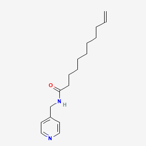 molecular formula C17H26N2O B12807674 10-Undecenamide, N-(4-pyridylmethyl)- CAS No. 102613-11-6