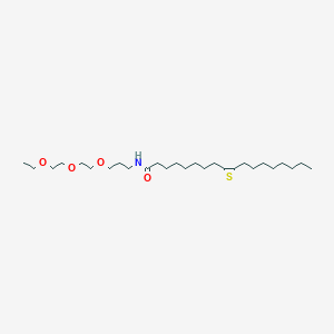 molecular formula C27H53NO4S B12807676 N-[3-[2-(2-ethoxyethoxy)ethoxy]propyl]-8-(3-octylthiiran-2-yl)octanamide CAS No. 50276-79-4