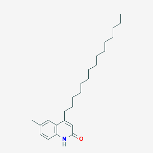 molecular formula C25H39NO B12807714 6-Methyl-4-pentadecylquinolin-2(1h)-one CAS No. 2780-93-0