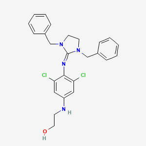 2-{3,5-Dichloro-4-[(1,3-dibenzylimidazolidin-2-ylidene)amino]anilino}ethan-1-ol