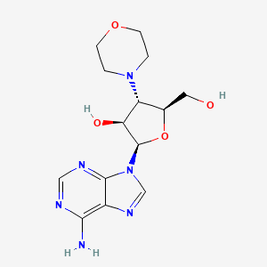 9H-Purin-6-amine, 9-(3-deoxy-3-(4-morpholinyl)-beta-D-arabinofuranosyl)-