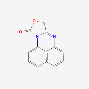 molecular formula C13H8N2O2 B12807780 8H-(1,3)Oxazolo(3,4-a)perimidin-10-one CAS No. 61636-21-3