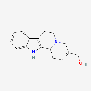 molecular formula C16H18N2O B12807825 1,4,6,7,12,12b-Hexahydroindolo(2,3-a)quinolizin-3-ylmethanol CAS No. 21543-51-1