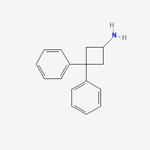 molecular formula C16H17N B12807905 3,3-Diphenylcyclobutanamine CAS No. 64895-45-0