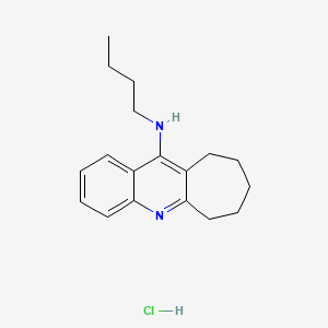 molecular formula C18H25ClN2 B12807907 6H-Cyclohepta(b)quinolin-11-amine, 7,8,9,10-tetrahydro-N-butyl-, monohydrochloride CAS No. 28869-39-8