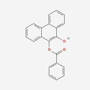 molecular formula C21H14O3 B12807910 9,10-Phenanthrenediol, monobenzoate CAS No. 39559-48-3