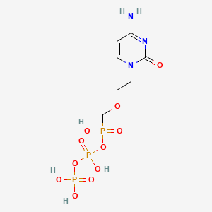 molecular formula C7H14N3O11P3 B12807922 N-(2-Diphosphorylphosphonylmethoxyethyl)cytosine CAS No. 130029-17-3