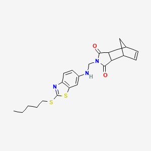 4-[[(2-Pentylsulfanyl-1,3-benzothiazol-6-yl)amino]methyl]-4-azatricyclo[5.2.1.02,6]dec-8-ene-3,5-dione