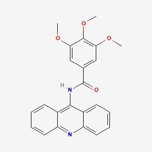 molecular formula C23H20N2O4 B12807943 N-9-Acridinyl-3,4,5-trimethoxybenzamide CAS No. 1252-07-9