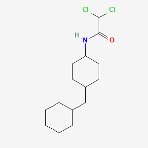 molecular formula C15H25Cl2NO B12807956 Acetamide, N-(4-(cyclohexylmethyl)cyclohexyl)-2,2-dichloro- CAS No. 97702-88-0