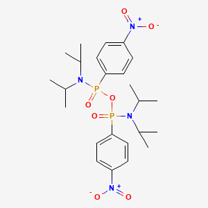 molecular formula C24H36N4O7P2 B12807982 n-[[(Diisopropylamino)-(4-nitrophenyl)phosphoryl]oxy-(4-nitrophenyl)phosphoryl]-n-isopropyl-propan-2-amine CAS No. 5337-16-6