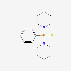 molecular formula C16H25N2PS B12807994 1-(Phenyl(1-piperidinyl)phosphorothioyl)piperidine CAS No. 89169-29-9