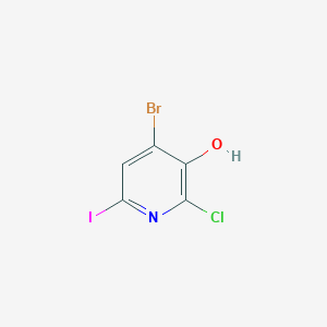 molecular formula C5H2BrClINO B12808009 4-Bromo-2-chloro-6-iodopyridin-3-ol 